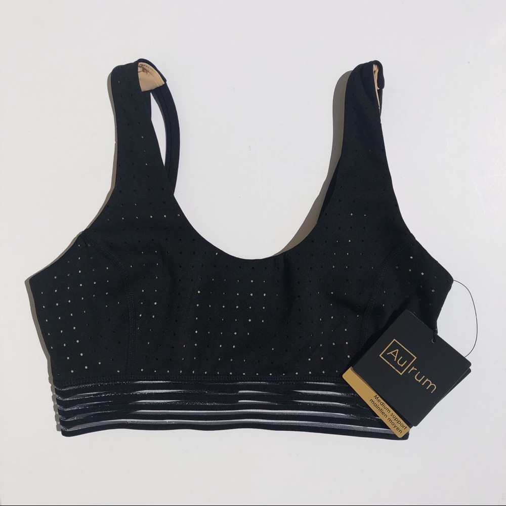 Black Aurum Breath Out Sports Bra